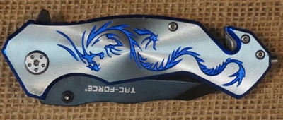 Tac Force Dragon Strike Blue Folding Knife - Image 1 of 4