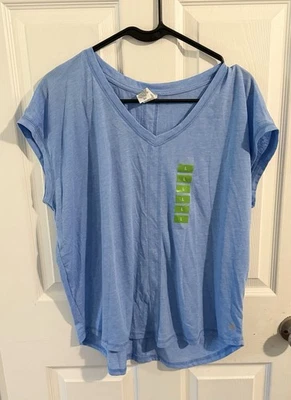 Top RBX Live Life Active para mujer azul cuello en V talla L Foto 1 de 4