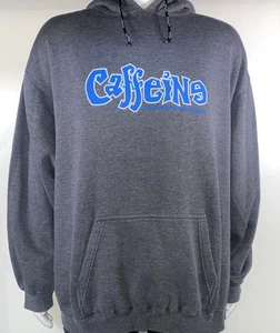 Vintage Caffeine The Natural Stimulate Pull Over Hoodie Y2K 2000s Skate Size XL - Picture 1 of 4