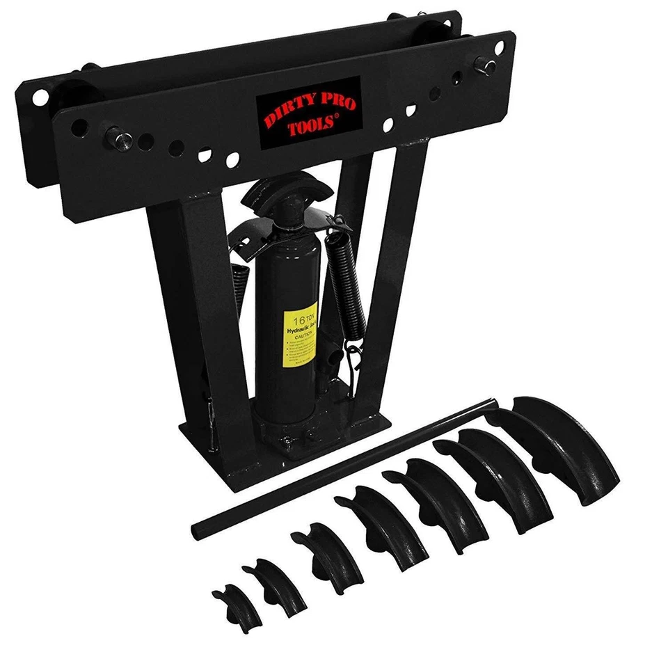 DIRTY PRO TOOLS Hydraulic pipe 16 ton Tube Bender Dies 1/2" Up to 3" Diameter 8 Dies