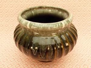 Vintage Round Jardiniere Vase Ribbed Planter Robinson Ransbottom Pottery USA - Picture 1 of 6