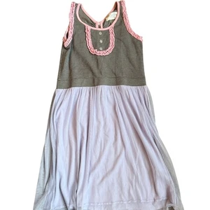 Matilda Jane Girls Tulle Overlay Sleeveless Dress Pink Gray - Size 12 - Picture 1 of 3