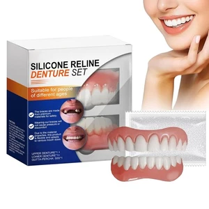 Juego de dentaduras postizas de silicona para dentaduras postizas dentaduras postizas suaves - Imagen 1 de 7
