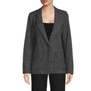 Sanctuary Neu mit Etikett karierter Johnnie Oversize Blazer Mantel Sportmantel in Schwarz Large - Bild 1 von 9