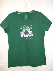Dr McGillicuddy's Schnapps - Happy Hour Promo Women's T-Shirt (Forest Green) NEW - Picture 1 of 6