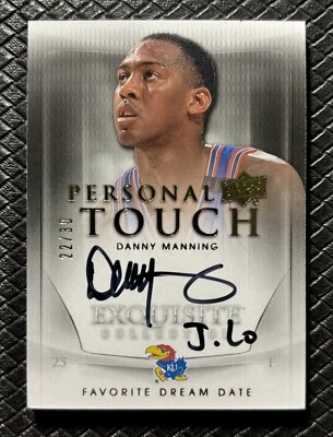 DANNY MANNING 2011-12 UD Exquisite Auto /30 Dream Date J LO Jennifer Lopez RARE - Image 1 of 2