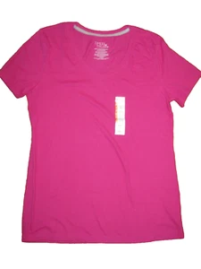 New TIME AND TRU WOMENS Medium 8-10 T SHIRT Rose/deep pink - Picture 1 of 4