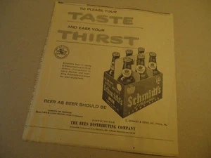 Schmidt's of PHILADELPHIA beer PA  1951 newspaper ad - Picture 1 of 1