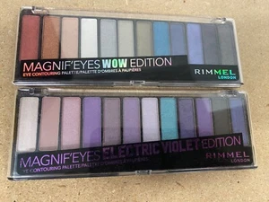 Paleta de sombras de ojos Rimmel London Magnif'eyes 12 colores edición Wow lote de 2 - Imagen 1 de 9