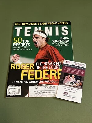 Roger Federer Signed / Autographed October 2004 Tennis Magazine With JSA COA - Image 1 of 4
