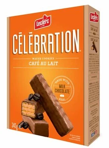 3 Boxes Leclerc Celebration Café au Lait Wafer Cookies 240g Each -Canada - FRESH - Picture 1 of 1
