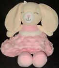 Baby Starters Bunny Rabbit Plush Doll Lovey 11? Pink Dress Minky Dot Euc