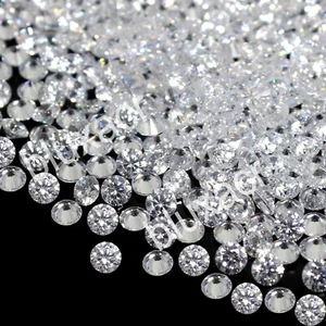 500 Pcs Natural VVS1 D Color Diamond CERTIFIED White 1.10 MM Round Brilliant Cut - Picture 1 of 6