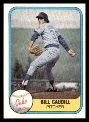 1981 Fleer #306 Bill Caudill Chicago Cubs Baseball card - Image 1 of 2