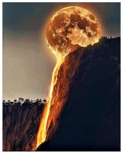 FIREFALL - HORSETAIL FALLS - YOSEMITE - 8"X10" PHOTOGRAPH - Picture 1 of 1