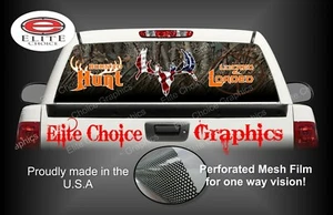 Born To Hunt Camo Rear Window Graphic Decal Sticker Truck Car - Imagen 1 de 3