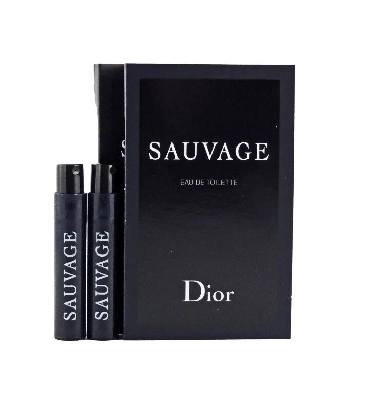 DIOR SAUVAGE EDT 1,0 ml 0,03 fl oz x 2 viales de muestra en spray de colonia Foto 1 de 1