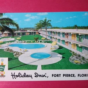 Florida Postcard - Holiday Inn Fort Pierce Advertising 1960's 1970's - Picture 1 of 3