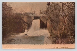 Water Fall Landa Mills New Braunfels Texas Waterfall Tower cartolina tipo Albertype - Foto 1 di 2
