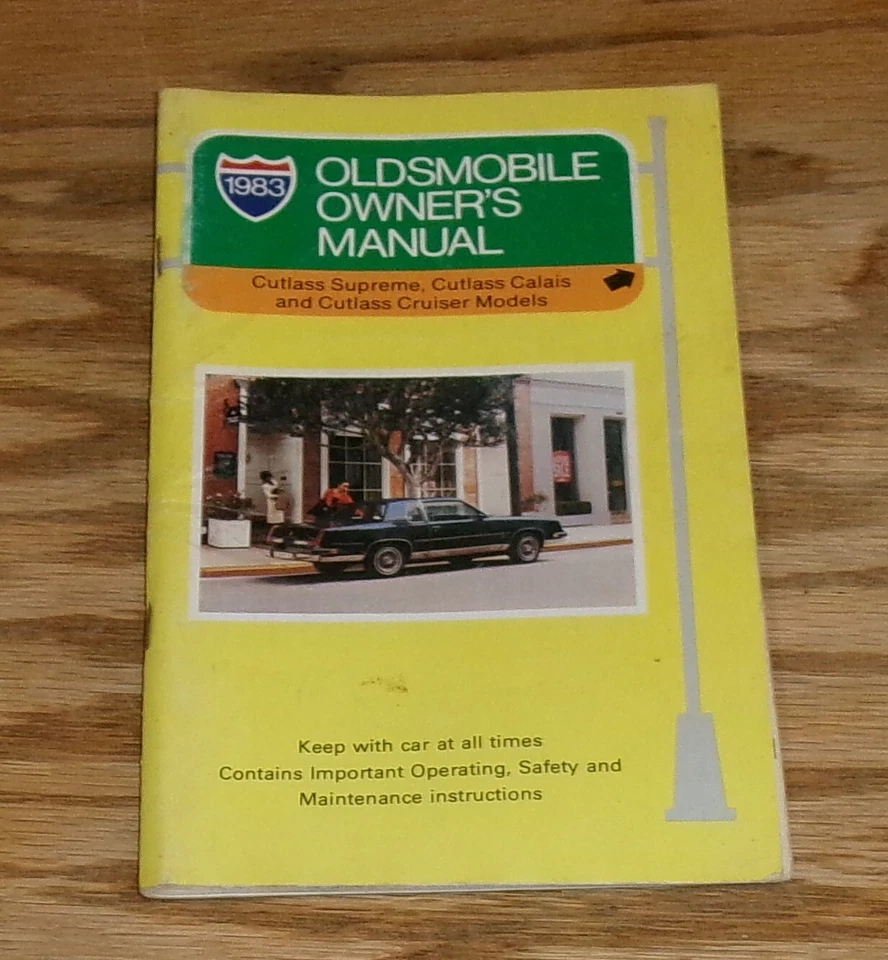 Oldsmobile Cutlass Supreme Calais Cruiser 1983 original manual de operadores del propietario Foto 1 de 1