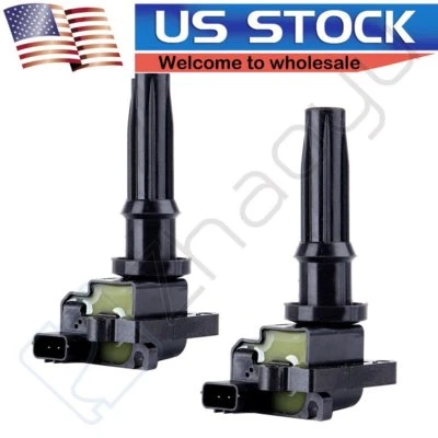 2PCS Ignition Coil For Kia Optima Magentis Hyundai Santa Fe Sonata 2.4L UF285 - Image 1 of 4
