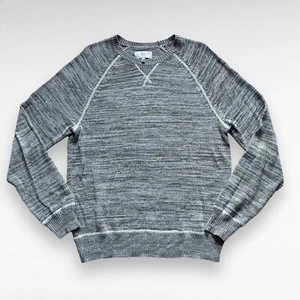 Jack Spade NY Crew Neck Pullover Sweater Men's LARGE Coverstitch - Light Gray - Picture 1 of 11
