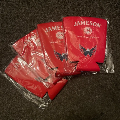FOUR Washington Capitals Jameson Irish Whiskey Pint Glass Koozies NEW Cover