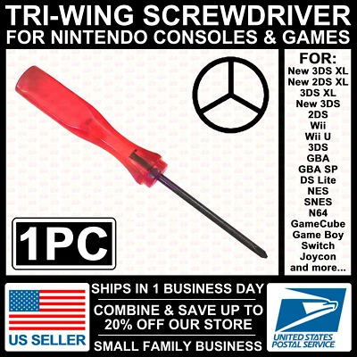 Tri-Wing Screwdriver Tool For Nintendo Console/Games 3DS/2DS/XL/DS/Lite/GBA/SP - Image 1 of 3