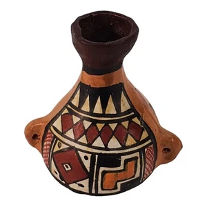 Indianer Keramik Wasserkrug klein handbemalt 2 Zoll - Bild 1 von 6