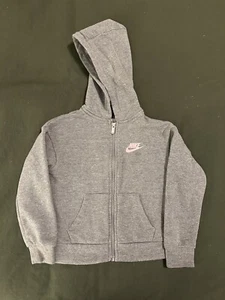 Youth Girls Nike Size Medium 5-6 YRS Full Zip Hooded Sweatshirt  - Picture 1 of 5