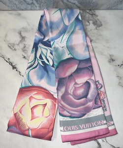 Louis Vuitton Bandeau Fleurs M76969. Scarf  New w Tags - Picture 1 of 12