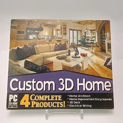 Custom 3D Home 4 Complete Products Valusoft PC CD-ROM 2004. Pre-owned  - Image 1 of 4