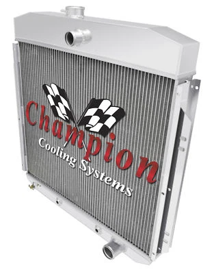 3 Row Kool Champion Radiator for 1957 58 59 1960 Ford F-100 Chevy Configuration Foto 1 de 4