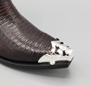 WESTERN COWBOY BOOT TIPS Pair - Silver Flat Tips filagree cut out - Picture 1 of 10