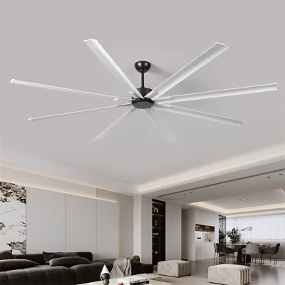 96in Large Ceiling Fan No Light 8 Aluminum Blades DC Motor Noiseless with Remote - Image 1 of 4