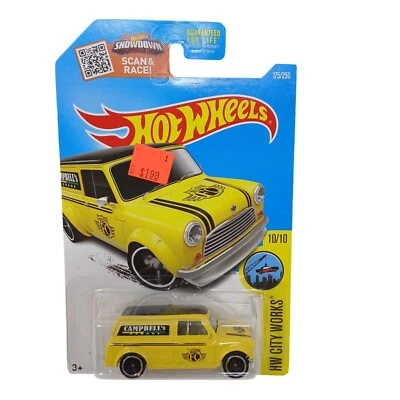 Hot Wheels 67 мини-фургон Austin HW City Works желтый литой игрушечный автомобиль 10/10 #S-3 - Изображение 1 из 4