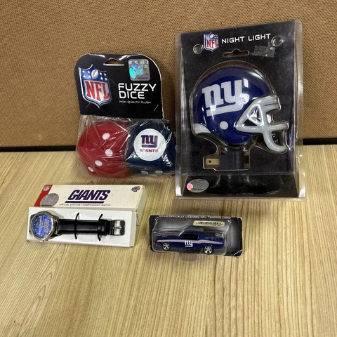 New Old Stock New York Giants Watch, Car, Dice & Night Light Cover
