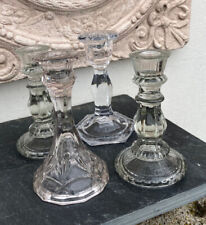 Kerzenleuchter aus Glas Kerzenhalter Pressglas vintage