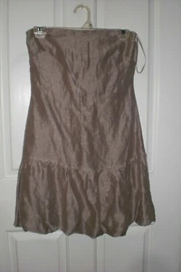 Beautiful REISS Drop Waisted Silk Linen Copper Dress Size 2 - Picture 1 of 4