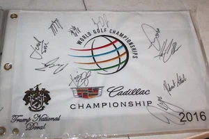 VTG RARE 2016 Cadillac Championship Signed Trump National Doral Flag Golf - Picture 1 of 15