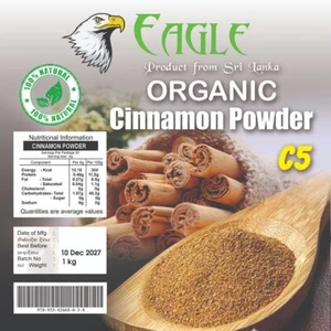 Organic True Ceylon C5 CINNAMON Powder High Quality Pure  Sri Lanka - Picture 1 of 3