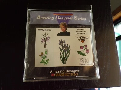 AMAZING DESIGNER SERIES NANCY ZIEMAN EMBROIDERY CARD NATURE'S REFLECTIONS #1 - Image 1 of 2