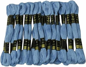 Anchor Stranded Cotton Threads Hand Embroidery Thread Cross Stitch Sewing Blue - Picture 1 of 5