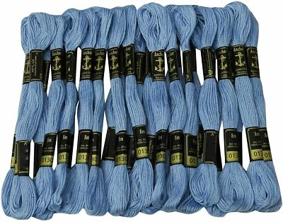 Anchor Stranded Cotton Threads Hand Embroidery Thread Cross Stitch Sewing Blue - Image 1 of 4