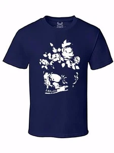 NW MEN'S PRINTED SKULL FLOWER FUNNY HIPSTER ROCK & ROLL  ALL COLOR TEE T-Shirt - Picture 1 of 13