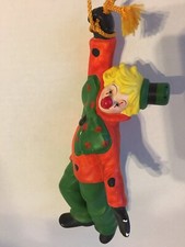 Vintage Ceramic Clown With Ball, Hangs From Ceiling
