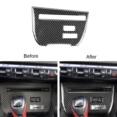 Carbon Fiber CD Player Control Panel Cover Trim For Nissan GT-R R35 Type A Foto 1 de 4