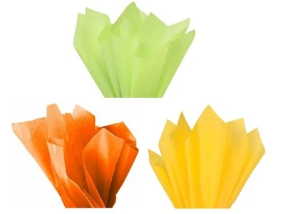 EASTER DECORATIONS - BRIGHT TISSUE PAPER SHEETS - EGG / YELLOW CHICK / BUNNY