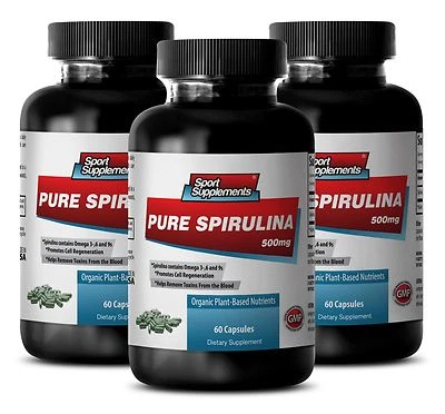 ESPIRULINA ORGÁNICA 500mg - Polvo dietético 100% a base de plantas Naturaleza Vitamina C 3Bot Foto 1 de 4