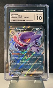 CGC 10 GEM Mint Pokemon TCG Temporal Forces Gengar EX Double Rare 104/162 - Picture 1 of 2